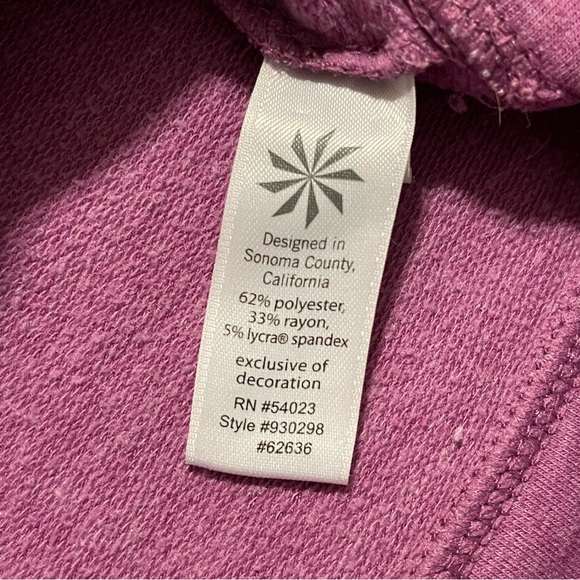 Athleta Heather Purple Tranquility Cowl Neck Athletic Sweater Small - Picture 8 of 10